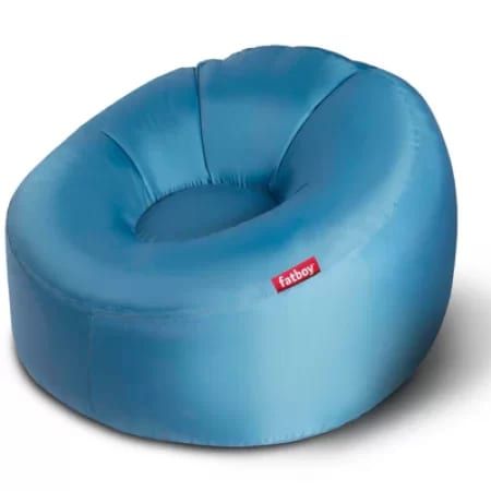 Fatboy Lamzac inflatable lounger in sky blue.